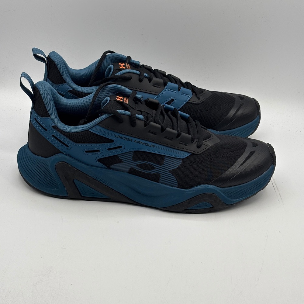 Under Armour Charged Commit TR 5 Shoes Mens Size 11 Blue Black Train 3026607-400
